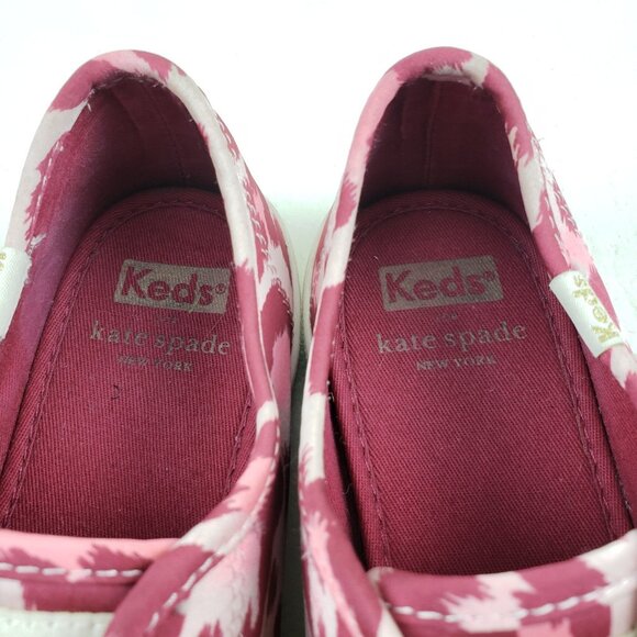 Keds x Kate Spade Kickstart Sneaker Womens 7.5 Pink Satin Leopard Print Shoe - Picture 13 of 15